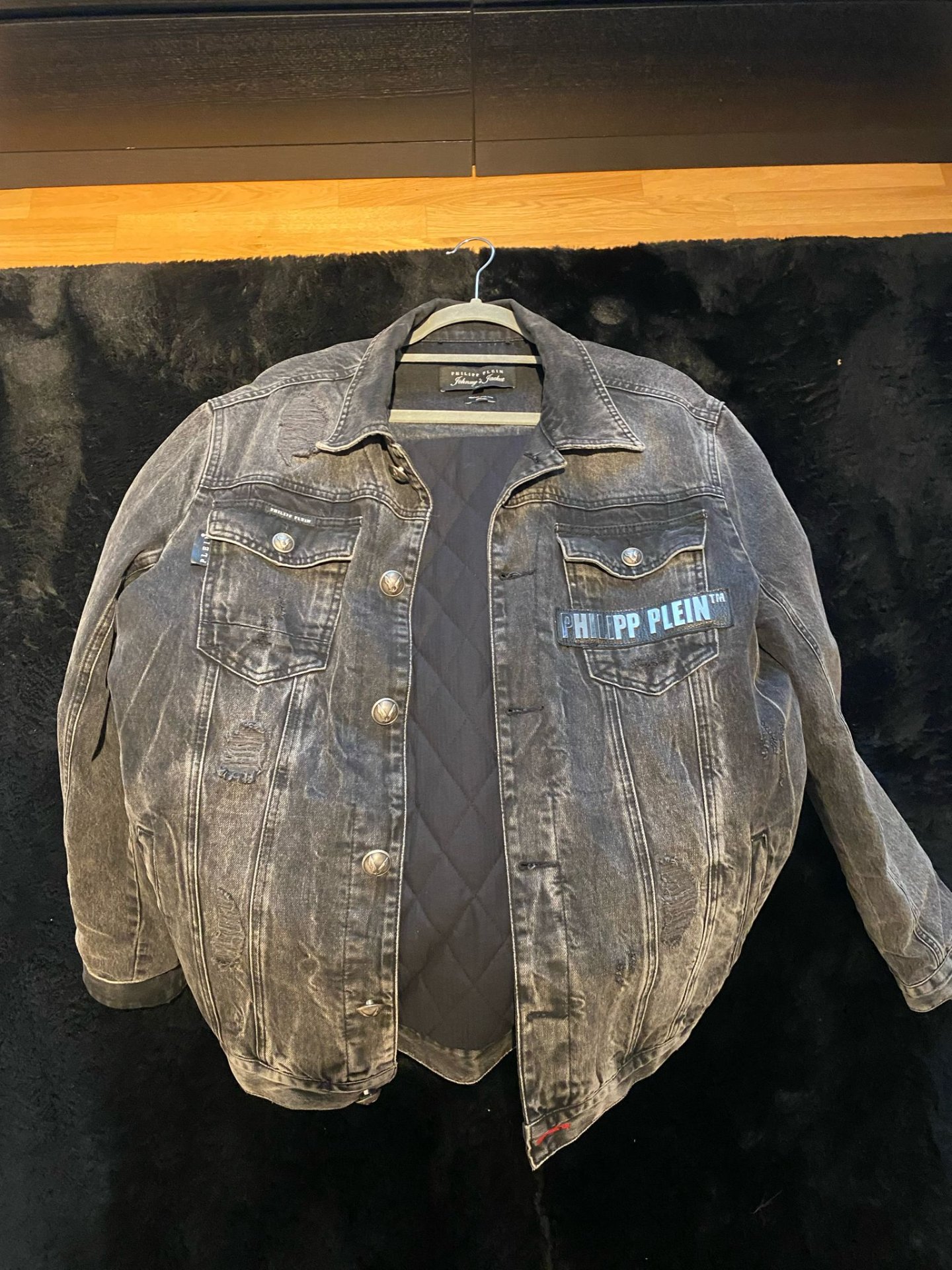 Philipp Plein Denim Jacket "Johnny's Jacket" Skull XXL – mit Etiketten